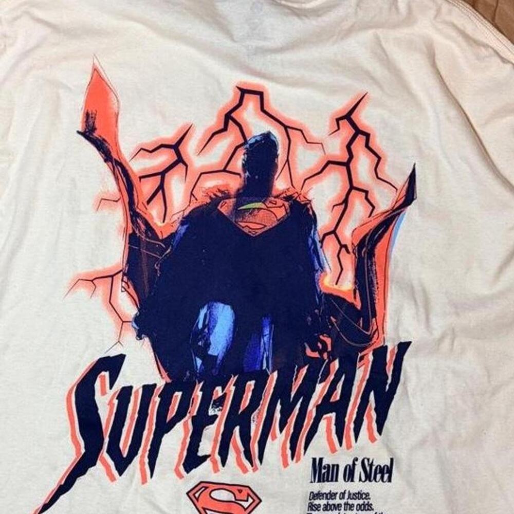 New xxl superman white cotton